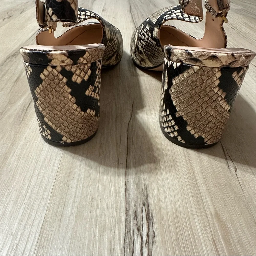 J.Crew Snake Embossed Leather Slingback Pump
